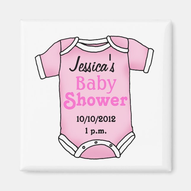 Íman Chá de fraldas para a menina (Frente)