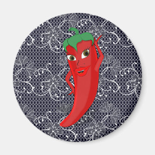 Íman Chá de Noiva Fiesta Com Pimenta Vermelha e Quente 