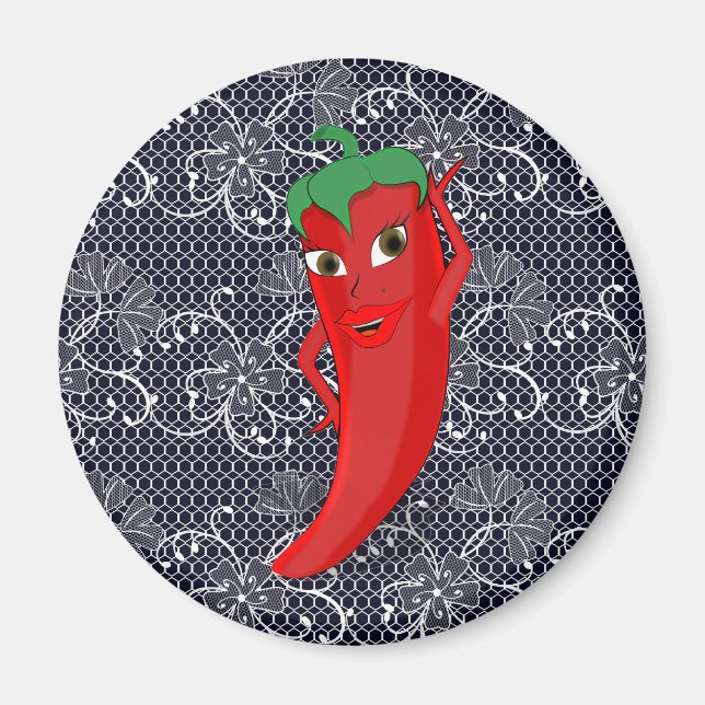 Íman Chá de Noiva Fiesta Com Pimenta Vermelha e Quente  (Frente)
