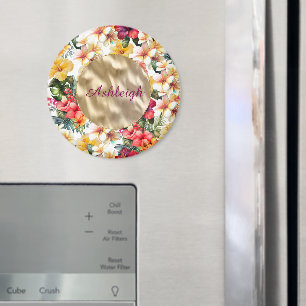 Íman Chá de panela de Flores de Hibisco Amarelo Tropica