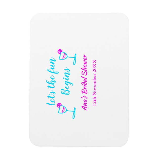 Íman Chá de panela de videira rosa azul vamos começo (Vertical)