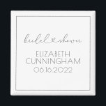 Íman Chá de panela Simples e Minimalista do Coração Chi<br><div class="desc">Esta design simples e moderna é composta de sans serif e tipografia cursiva divertida e divertida com corações de rabisco. Perfeito para favoritos para festas de chá de panela de casamento.</div>