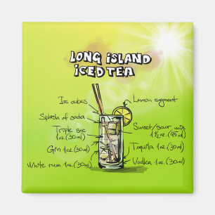 Íman Chá gelado de Long Island - presente do cocktail