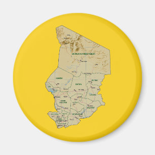 Íman Chad Map Magnet