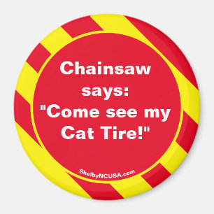 Íman Chainsaw diz: Magnet Vermelho/Amarelo