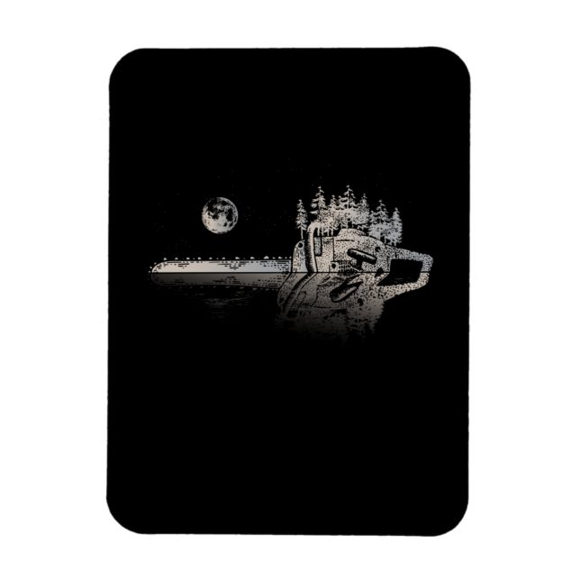 Íman Chainsaw Woodworker Gift Men Lumberjack Arborist (Vertical)