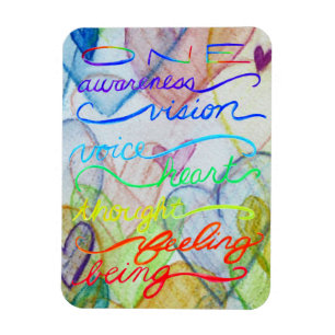 Íman Chakra Inspiracional Themed Rainbow Words
