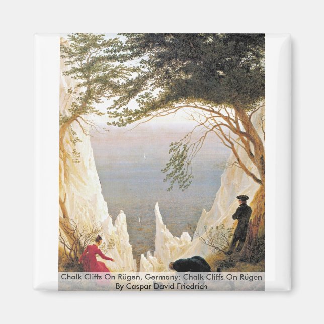 Íman Chalk Cliff On Rügen, Alemanha (Frente)