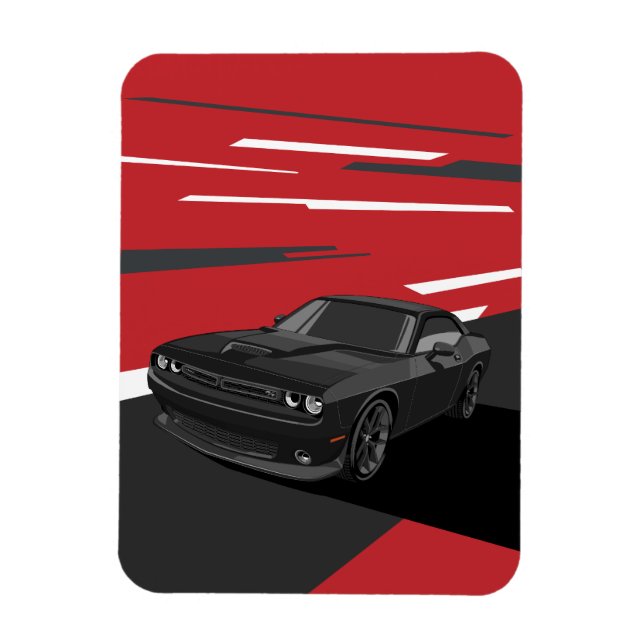Íman Challenger RT preto (Vertical)