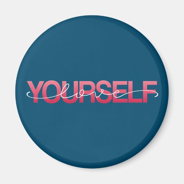 Íman Chamada de Amor Próprio Caligrafia | Ímã (Frente)