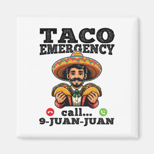 Íman Chamada De Emergência De Taco Engraçado 9 Juan Par