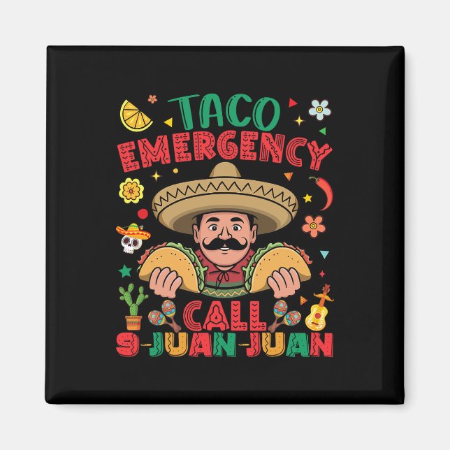 Íman Chamada de Emergência do Taco 9 Juan Cinco De Mayo (Frente)