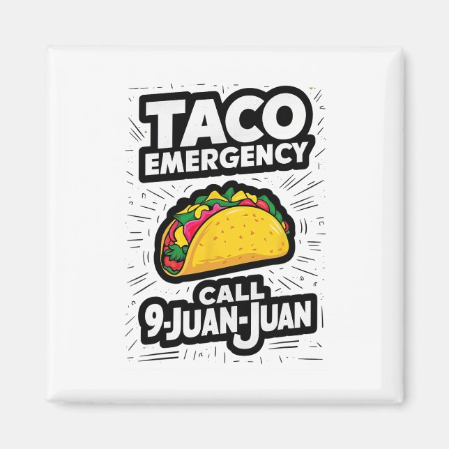 Íman Chamada de Emergência do Taco 9 Juan Funny Cinco d (Frente)