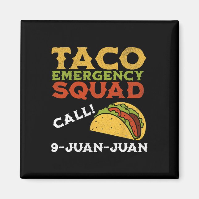 Íman Chamada de Emergência do Taco 9 Juan Funny Cinco d (Frente)