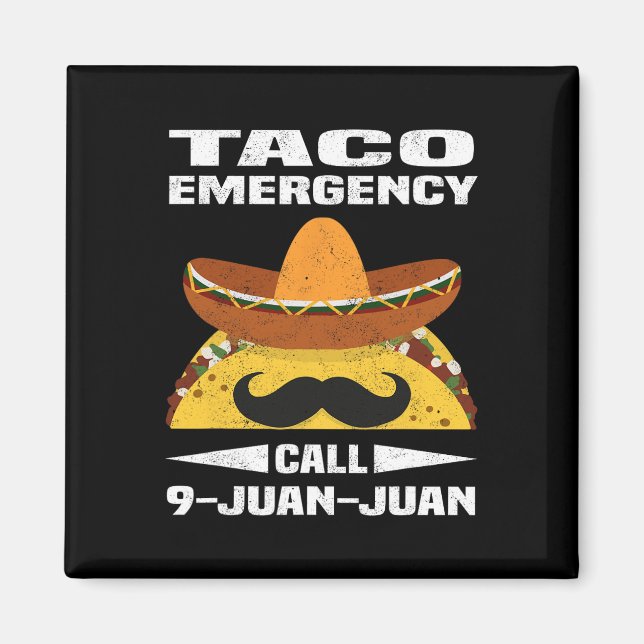 Íman Chamada de Emergência do Taco 9 Juan Funny Cinco d (Frente)