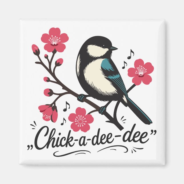 Íman Chamada de passarinho chick-a-dee-dee-dee (Frente)