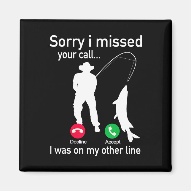 Íman Chamada de Telefone de Pesca Com Linha de Pesca -  (Frente)