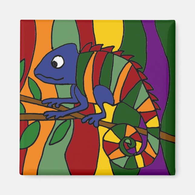Íman Chameleon Art Abstrato Magnet (Frente)