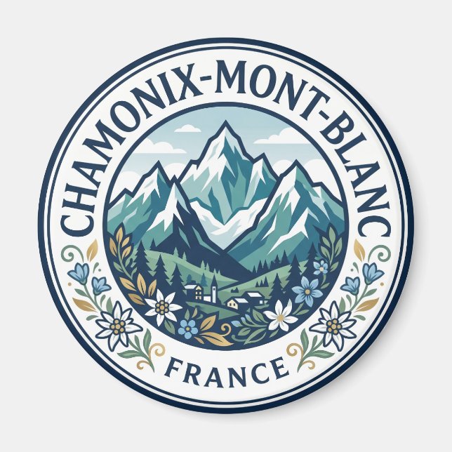 Íman Chamonix-Mont-Blanc França (Frente)
