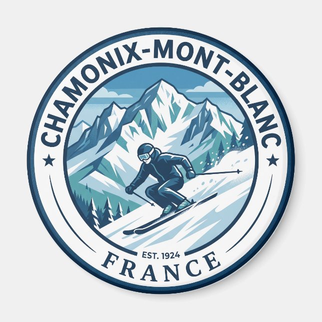 Íman Chamonix-Mont-Blanc França (Frente)