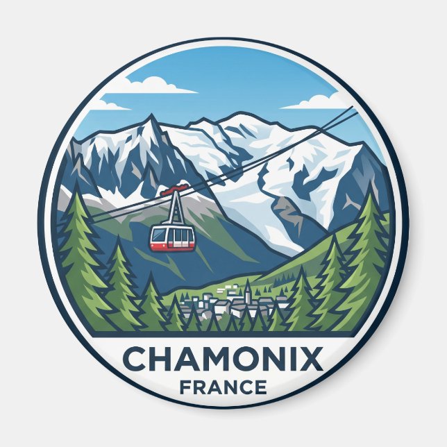 Íman Chamonix Mont-Blanc França (Frente)