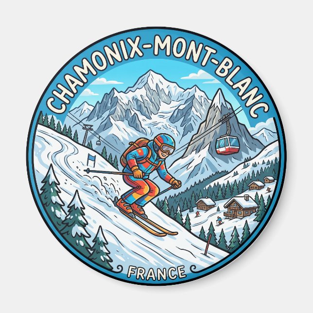 Íman Chamonix Mont Blanc França (Frente)