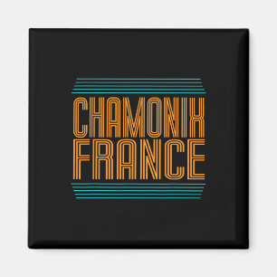 Íman Chamonix Retro French Alps Esqui Alpino França Sk