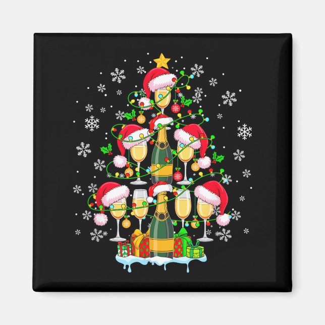 Íman Champagnes de Papai Noel Como Bebida Correspondent (Frente)