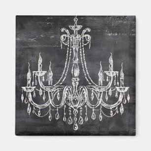 Íman Chandelier de giz branco chalboard