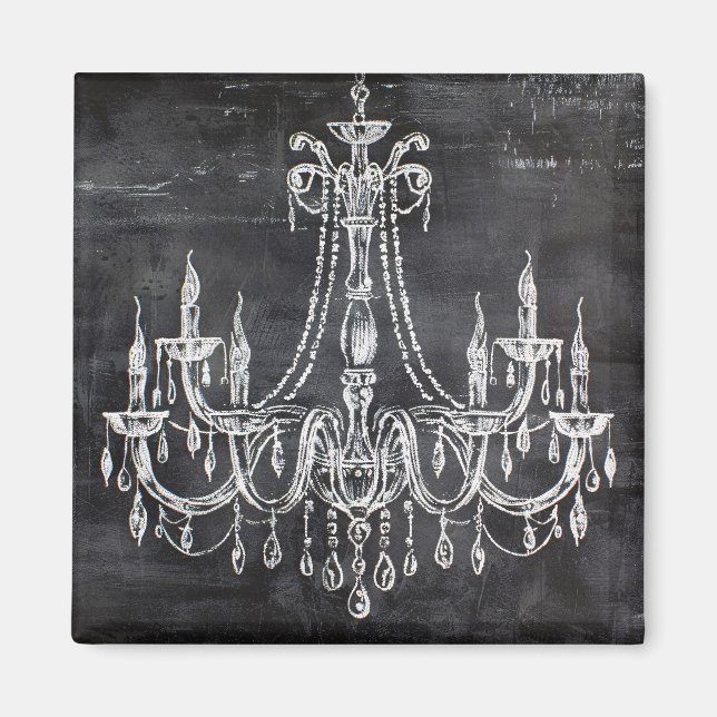 Íman Chandelier de giz branco chalboard (Frente)