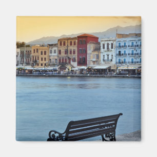 Íman Chania ao crepúsculo, Chania, Creta, Grécia