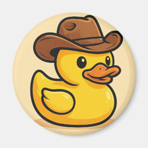 Íman chapéu de cowboy de pato de borracha