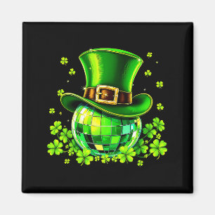 Íman Chapéu de Leprechaun Bola de Disco Shamrock Irland