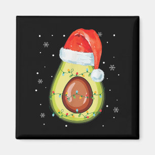 Íman Chapéu de Papai Noel Abacate Feliz Natal Vegan Pij