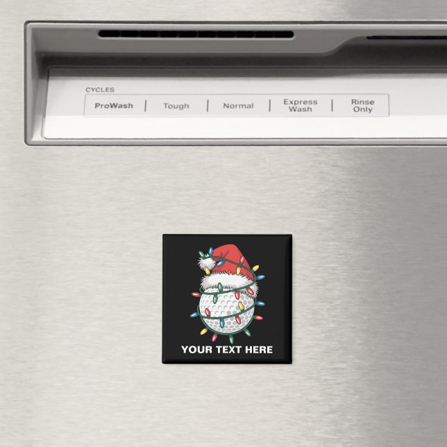 Íman Chapéu de Papai Noel com Bolas de Golfe Personaliz (In Situ (Dishwasher))