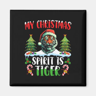Íman Chapéu de Papai Noel de Natal do Tigre Meu Espírit