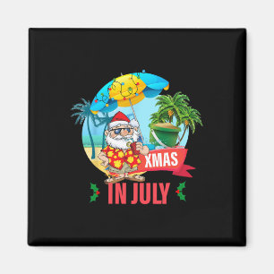 Íman Chapéu de Papai Noel Natal em Julho Xmas