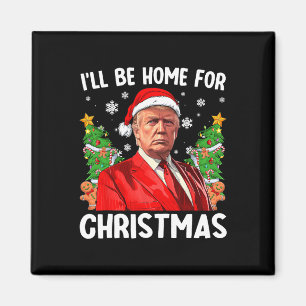 Íman Chapéu de Papai Noel Natal Trump Engraçado Estarei