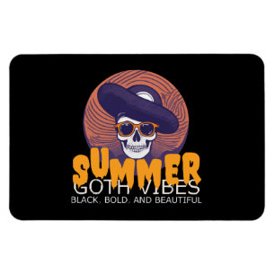 Íman chapéu de verão caveira