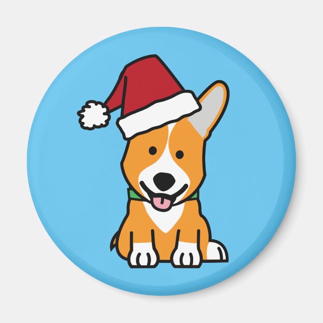 Íman Chapéu do papai noel do Natal de Galês do Pembroke (Frente)