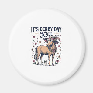 Íman Chapéu Floral Cavalo Derby Day Y'all