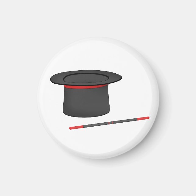 Íman Chapéu mago e varinha mágica (Frente)