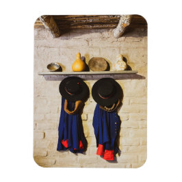 Íman Chapéus e Casacos no Cartão do Velho Pueblo