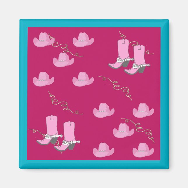 Íman Chapéus e Raízes de Cowgirl Ocidentais (Frente)