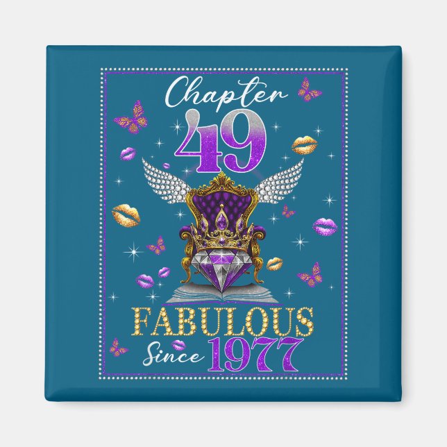 Íman Chapter 49 Fabulous Since 1977 49th Birthday Women (Frente)