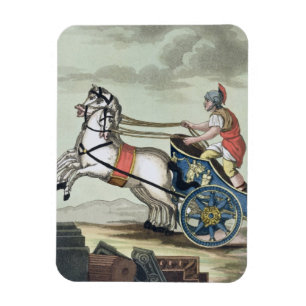 Íman Charioteer, de "L'Antica Roma", 1825 (cor