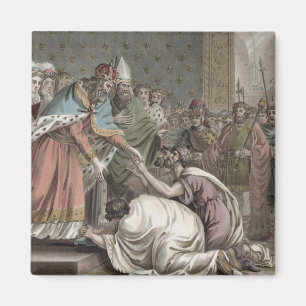 Íman Charlemagne (742-814) recebe os embaixadores para