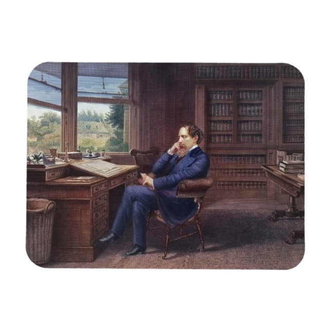 Íman Charles Dickens em seu estudo (Horizontal)