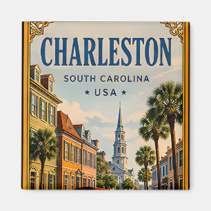 Íman 🏛️ Charleston Carolina do Sul Histórico Retro
