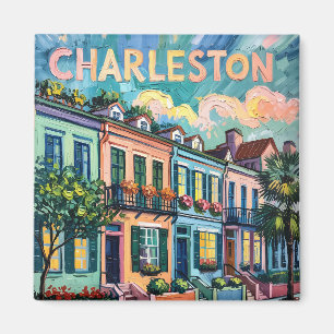 Íman Charleston Rainbow Row Viagem Van Gogh Estilo
